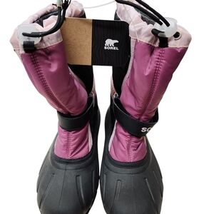 Sorel Pink and Black Winter Boots Size 5